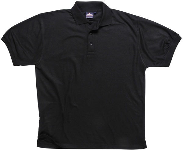 Portwest B210BKRXXL 901 Black Naples Polo Shirt Xxl