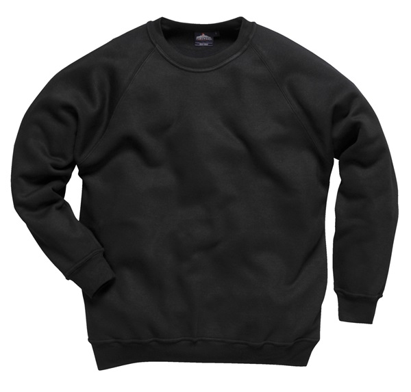 Portwest B300BKRS 229 Black Roma Sweatshirt Small