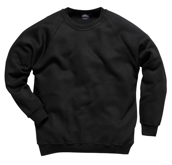 Portwest B300BKRL 243 Black Roma Sweatshirt Large