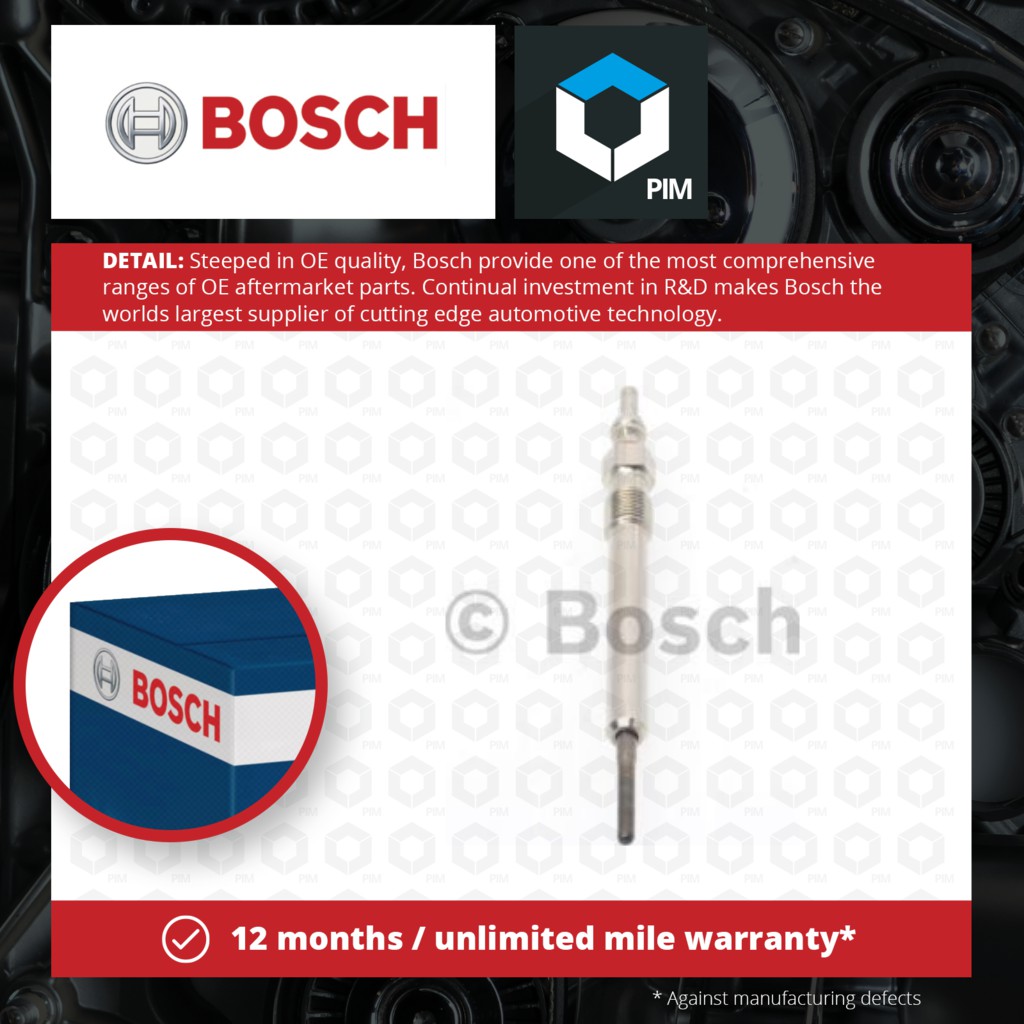Bosch Glow Plugs Set 4x 0250403009 [PM413270]