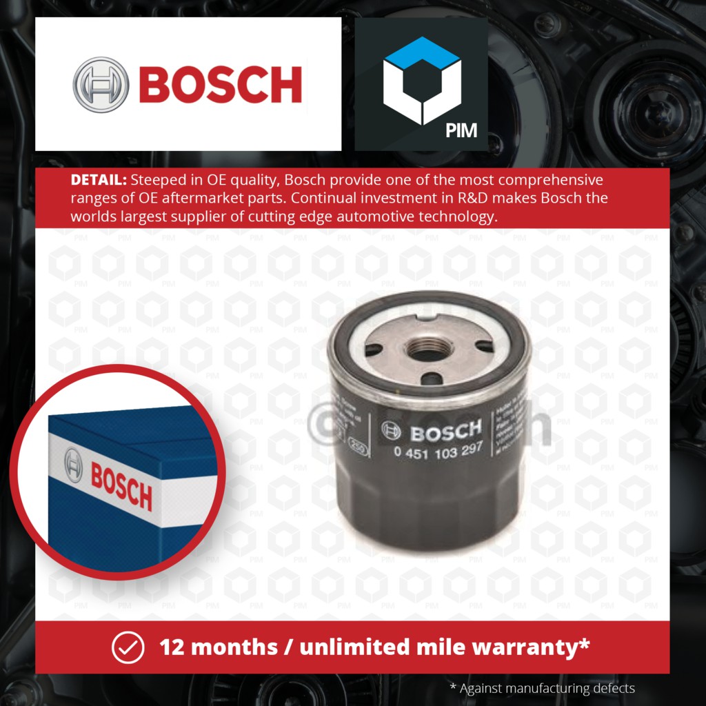 Gutbrod Bosch Oil Filter P3297 0451103297 