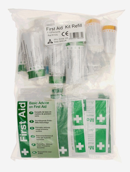 Safety First Aid R10S 1-10 Person Hse First Aid Kit Refill