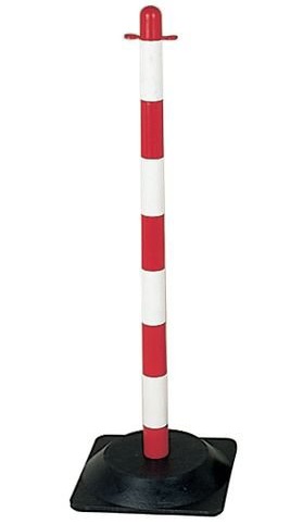 Signs & Labels FPB9K Modular Red & White Post