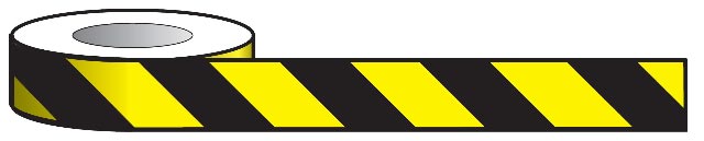 Signs & Labels FBW21A Black & Yellow Aisle Marking Tape