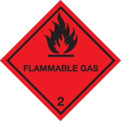 Signs & Labels FC02A/S Flammable Gas Hazard Diamond