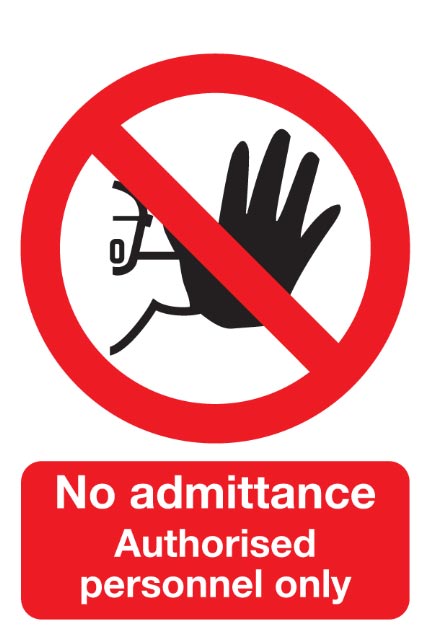 Signs & Labels FML01551R 210 X 148mm No Admittance Sign