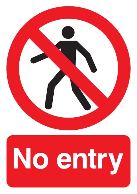 Signs & Labels FML01751R 210 X 148mm No Entry