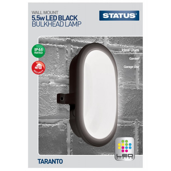 Status SLEDBLKBHBX2 639 Taranto 5.5w Led Bulkhead Fitting