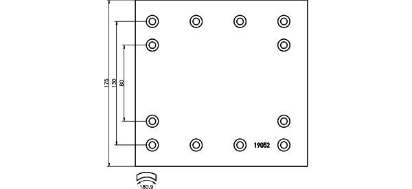 DON BRAKING (TMD) DF46471S7100 (PK8)BRAKE LINING AXLE SET