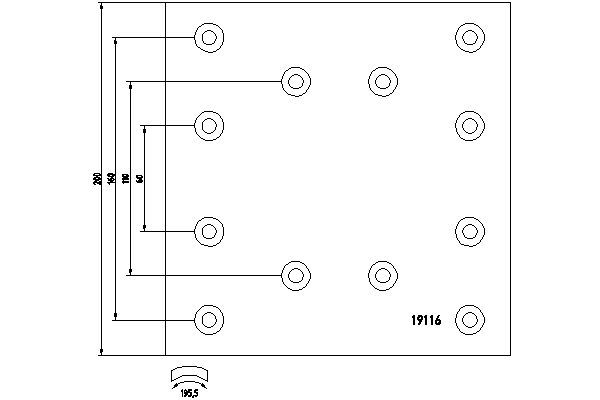 DON BRAKING (TMD) RW38391S7151 (PK8)BRAKE LINING AXLE SET