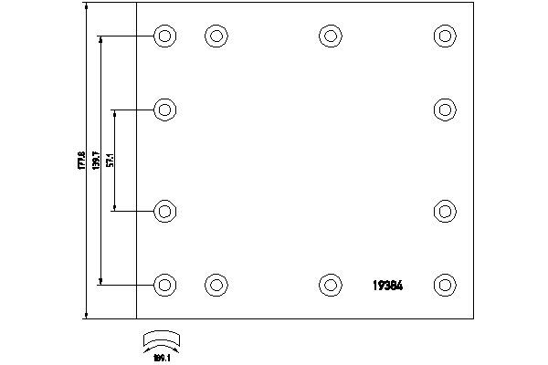 DON BRAKING (TMD) CW412S7141 (PK8)BRAKE LINING SET