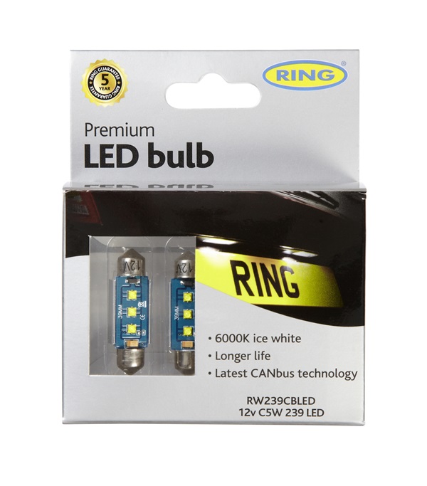 Ring Automotive RW239CBLED 12v Led C5w 6000k Premium (X2)