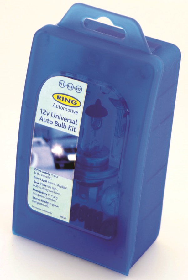 Ring Automotive BU027 12V Univ Bulb Kit H1/H4/H7 H/Lamp