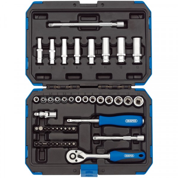 Draper Tools 16355 Draper 1/4 Socket Set 47pc