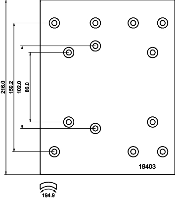 DON BRAKING (TMD) NN632S7115 (PK8)BRAKE LINING AXLE SET
