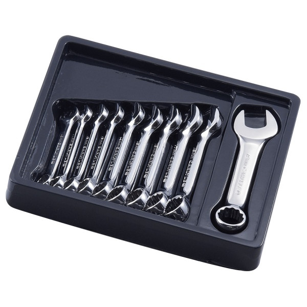 Carlyle CWS1210M 10 Pc. 12 Pt. Stubby Combi Wrench Set Metric