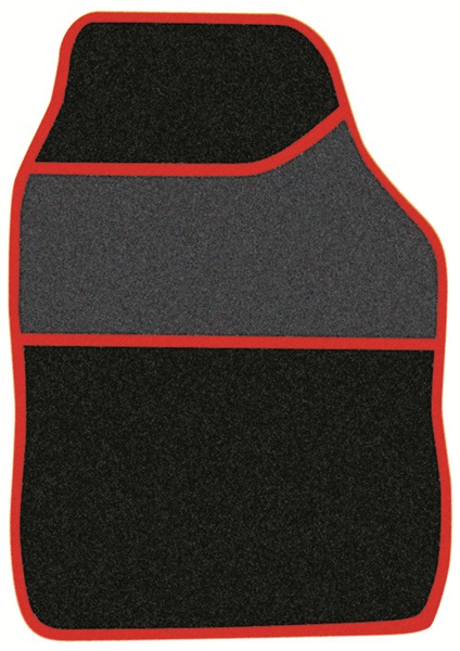 Streetwize SWBCMR 4pce Black Velour-Red Bind