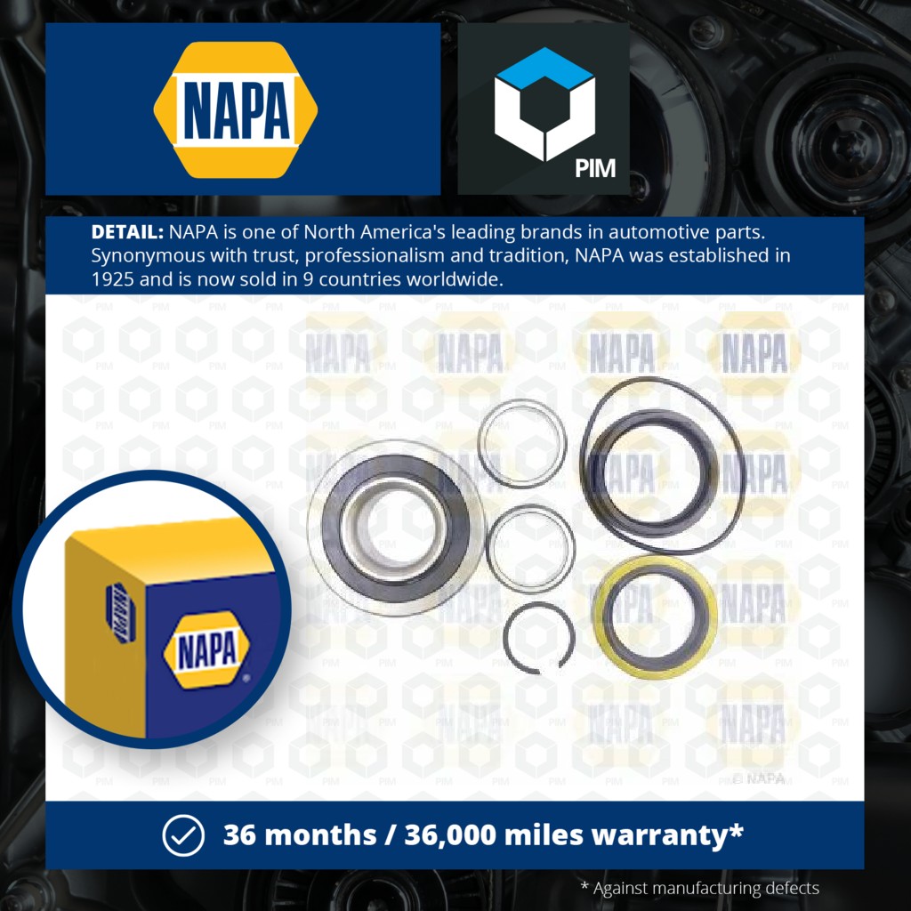 NAPA Wheel Bearing Kit PWB1722 [PM2133584]
