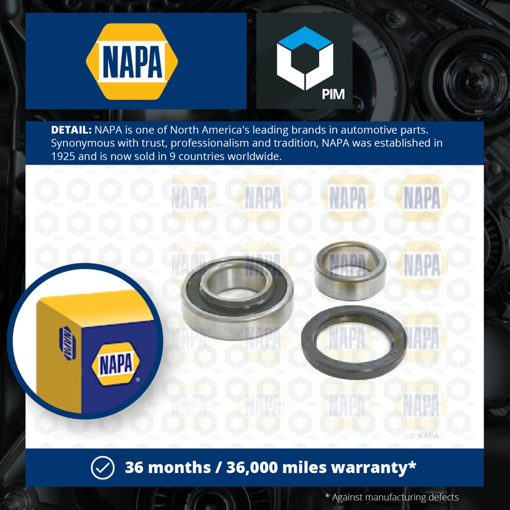 NAPA Wheel Bearing Kit PWB1648 [PM2133517]