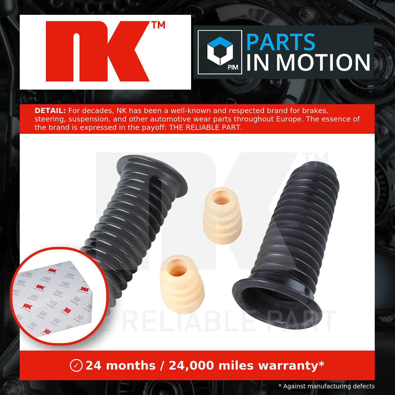 thumbnail image 2 of ASC Industries Rear Shock Absorber Dust Cover Kit For Ford Fiesta MK6 Hatch 2 of 6