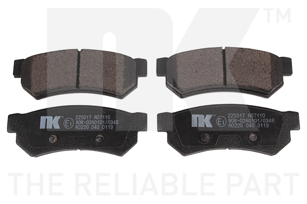 NK Brake Pads Set Rear 225017 [PM2102560]