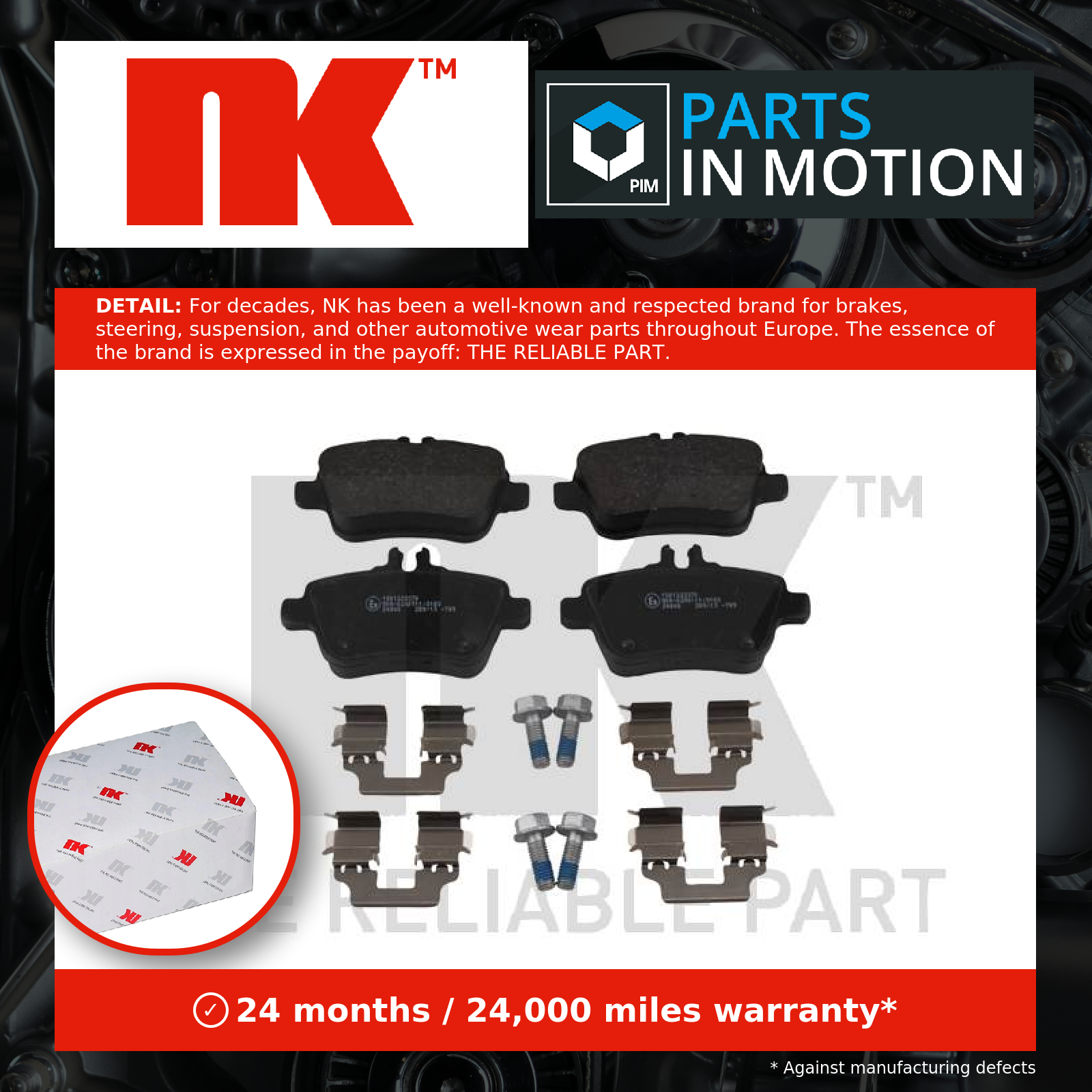 NK Brake Pads Set Rear 223370 [PM2101832]