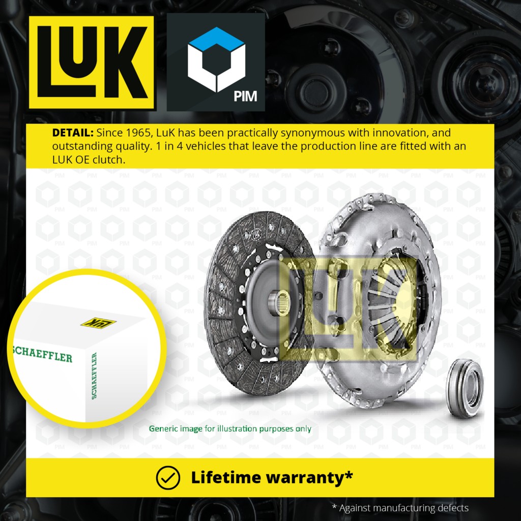 LuK Clutch Kit 3pc (Cover+Plate+Releaser) 620309600 [PM171096]
