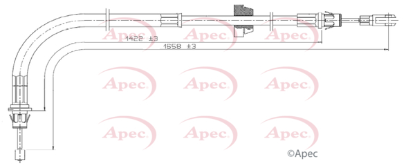 Apec Handbrake Cable Front CAB1783 [PM2087229]