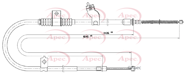 Apec Handbrake Cable Rear Right CAB1780 [PM2087226]