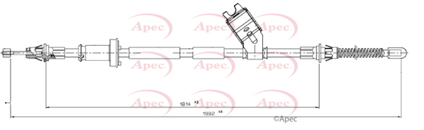 Apec Handbrake Cable Rear Left CAB1777 [PM2087223]