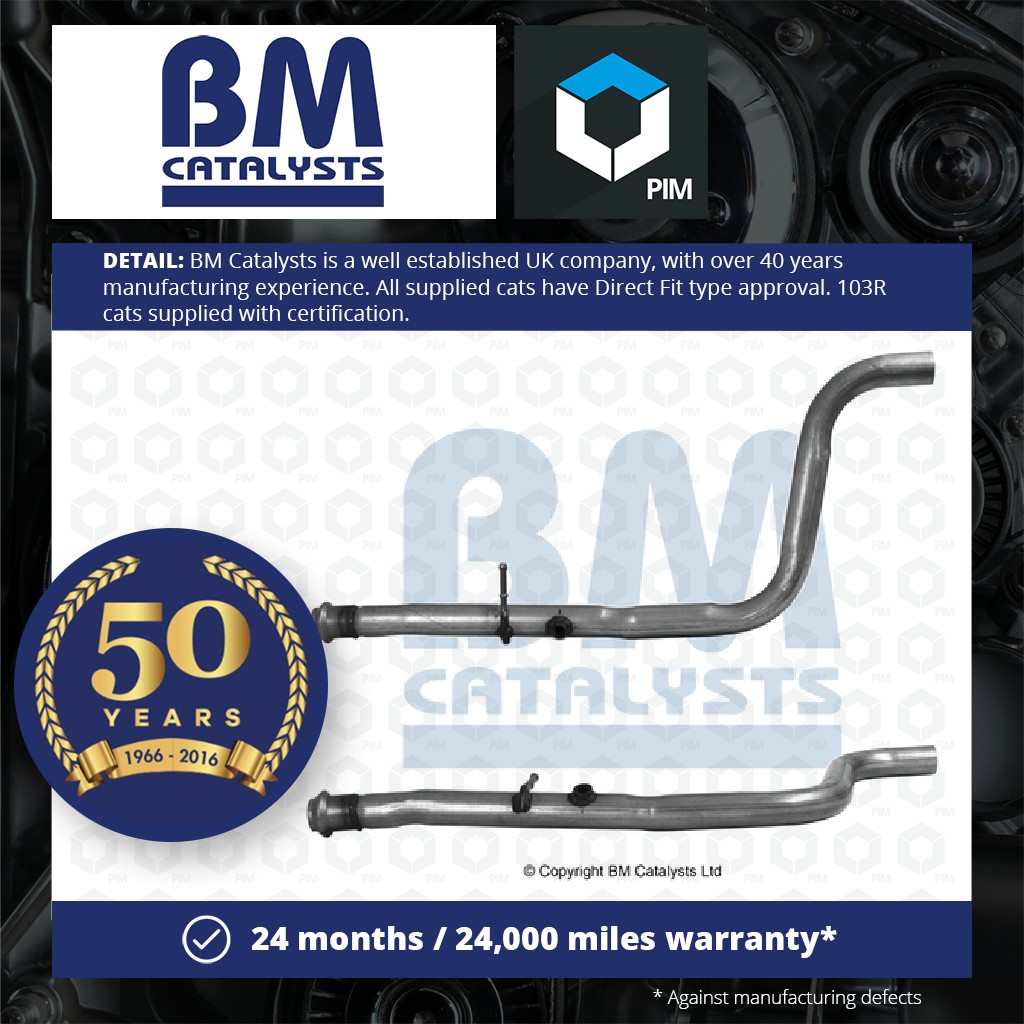 BM Catalysts Exhaust Pipe + Fitting Kit Rear BM51064K [PM2133836]