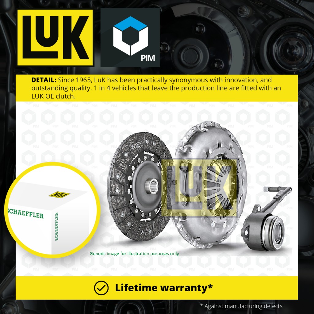 LuK Clutch Kit 3pc (Cover+Plate+CSC) 624371533 [PM872321]