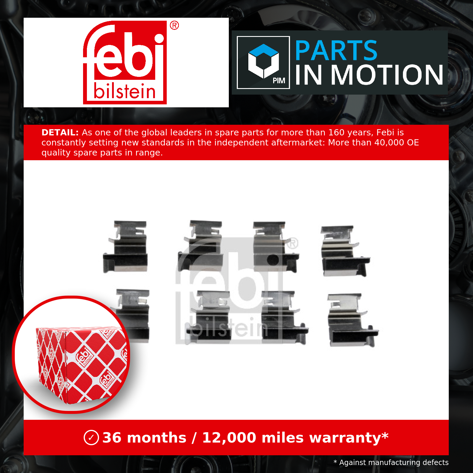 Febi Brake Pad Fitting Kit 182710 [PM2084643]