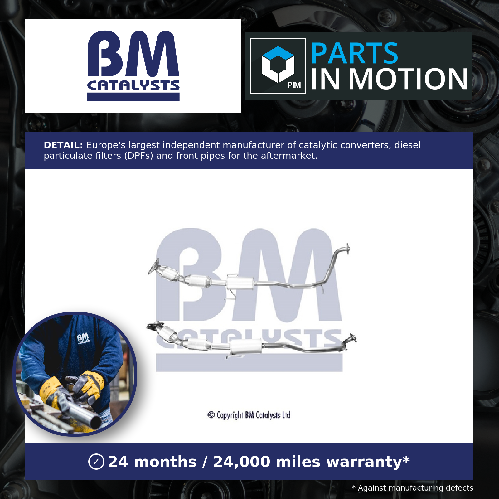 BM Catalysts Catalytic Converter Type Approved BM92091H [PM1834589]