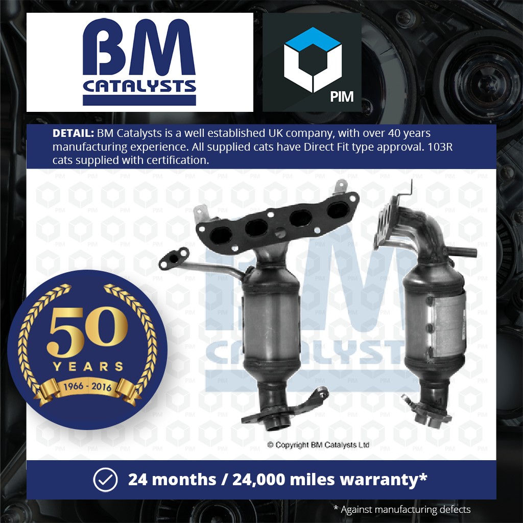 BM Catalysts Catalytic Converter Type Approved + Fitting Kit Front BM91976HK [PM2077086]