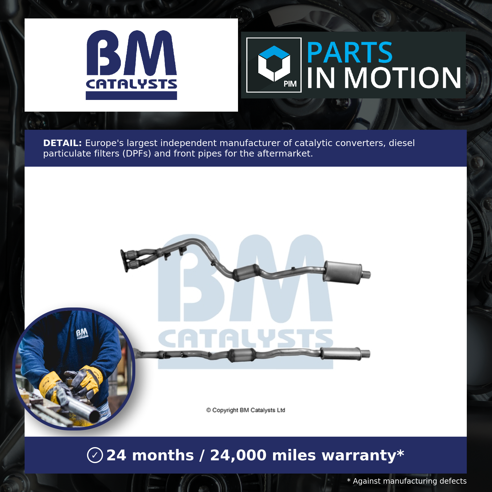 BM Catalysts Catalytic Converter Type Approved BM91874H [PM1999233]