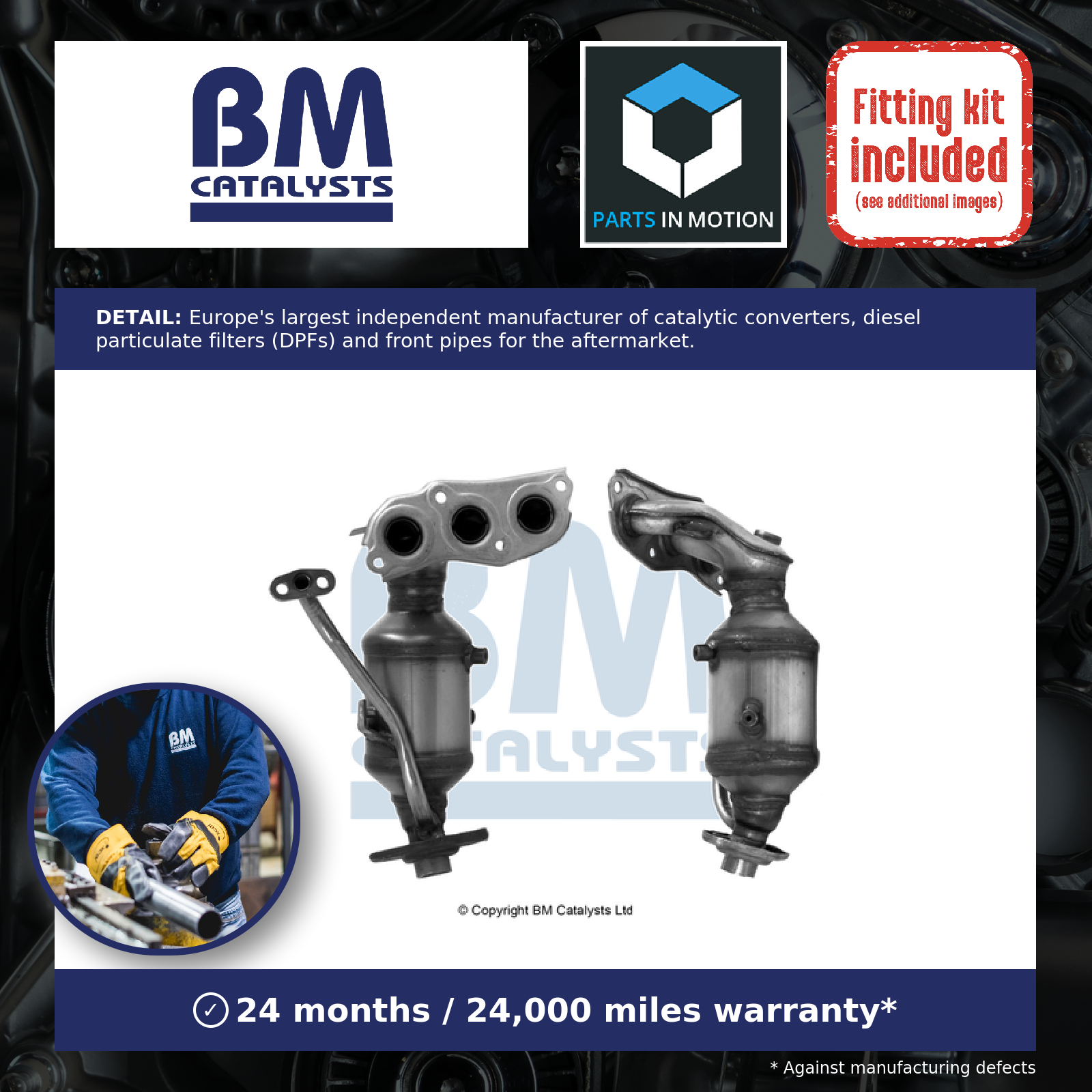 BM Catalysts Catalytic Converter Type Approved BM91873H [PM921936]