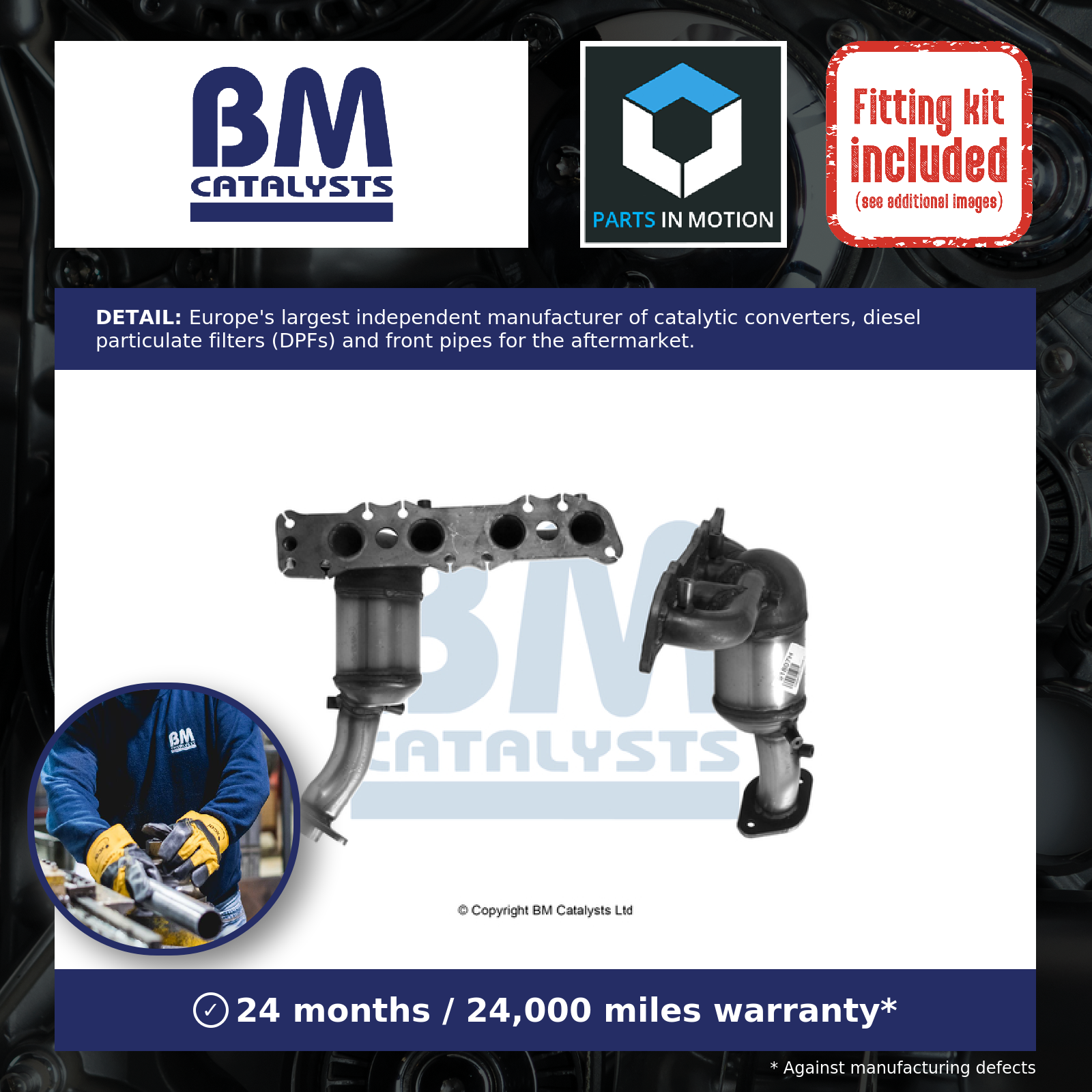 BM Catalysts Homologated Petrol Cat BM91807H & fitting kit FK91807B - Image 8