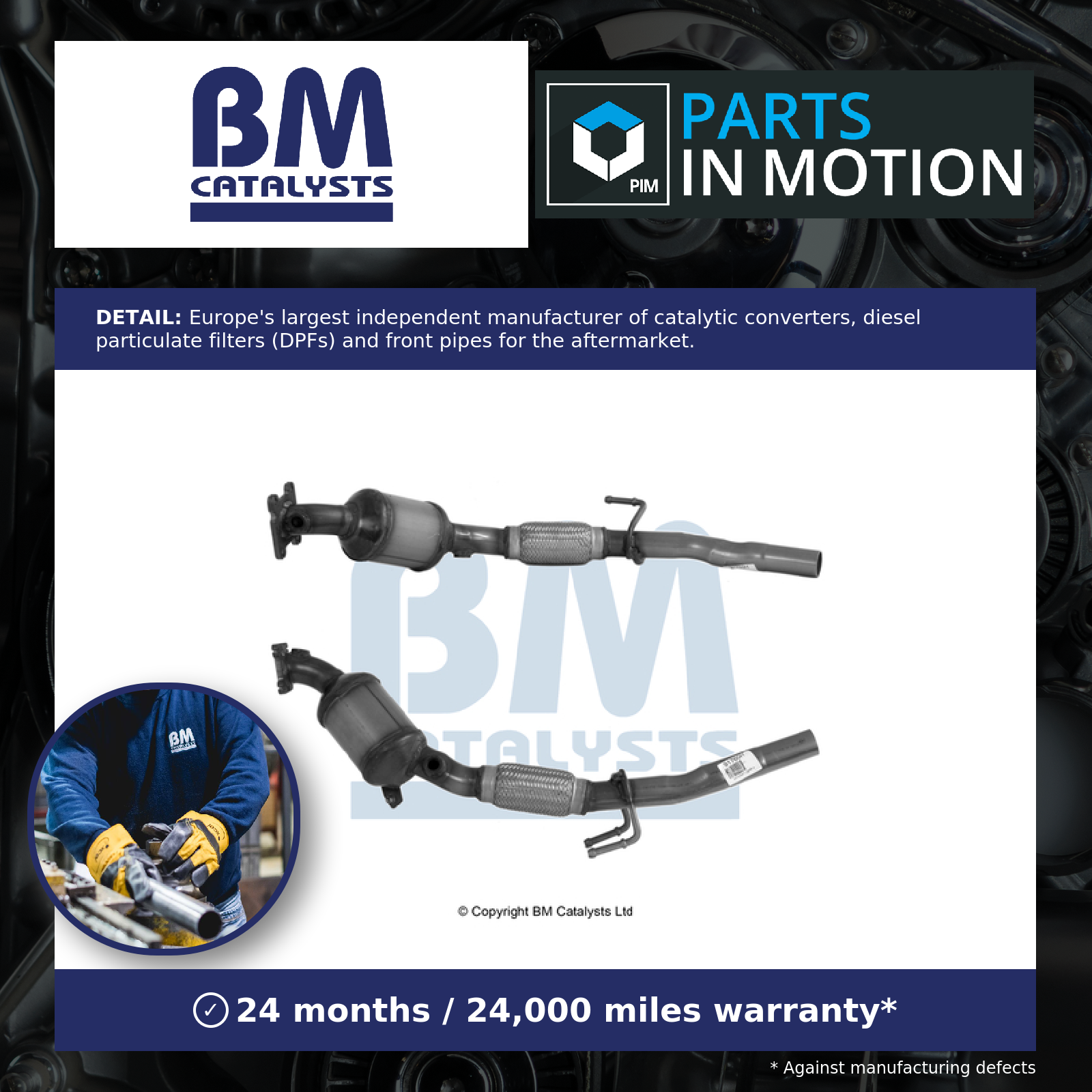 BM Catalysts Catalytic Converter Type Approved BM91760H [PM922023]