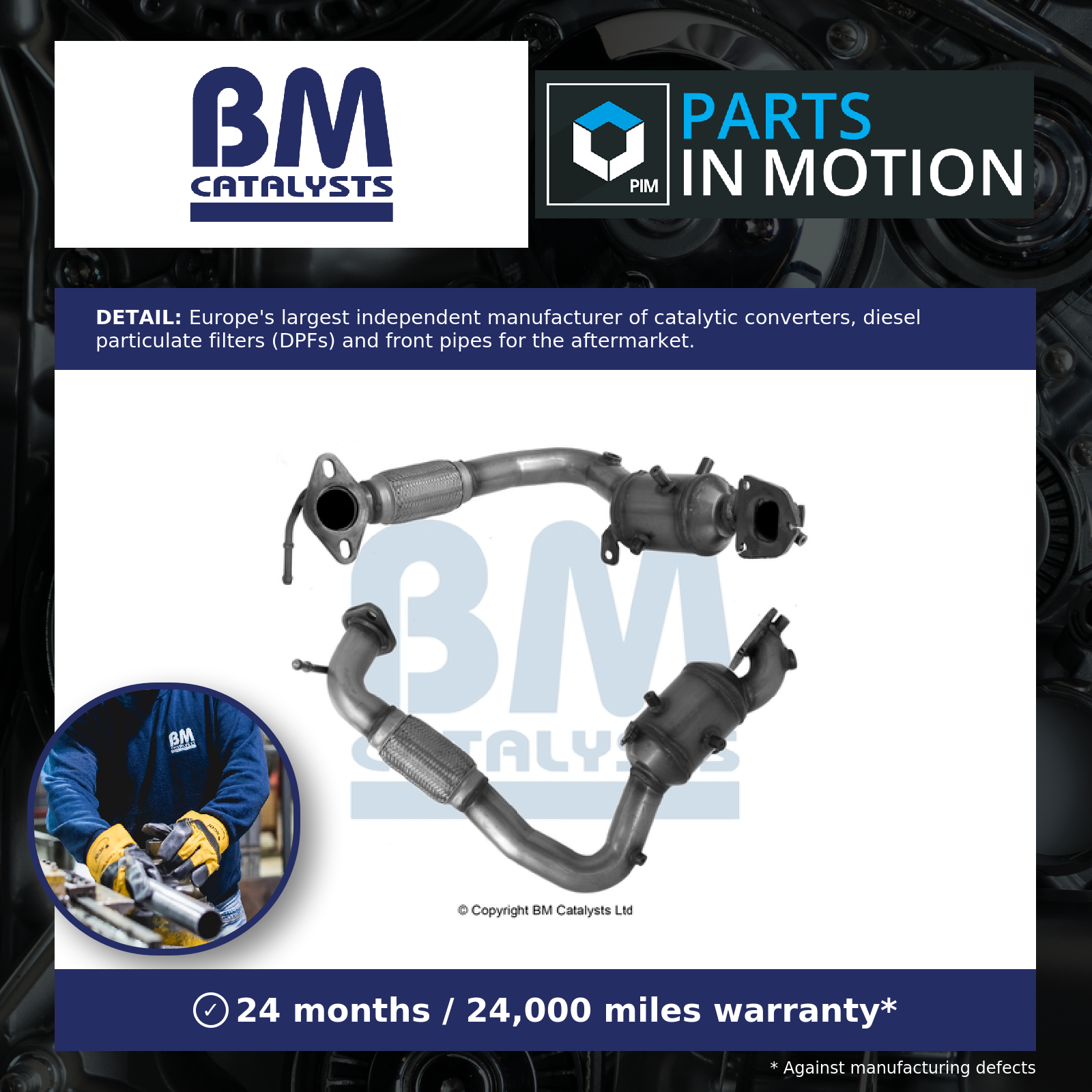 BM Catalysts Catalytic Converter Type Approved BM91755H [PM1206099]