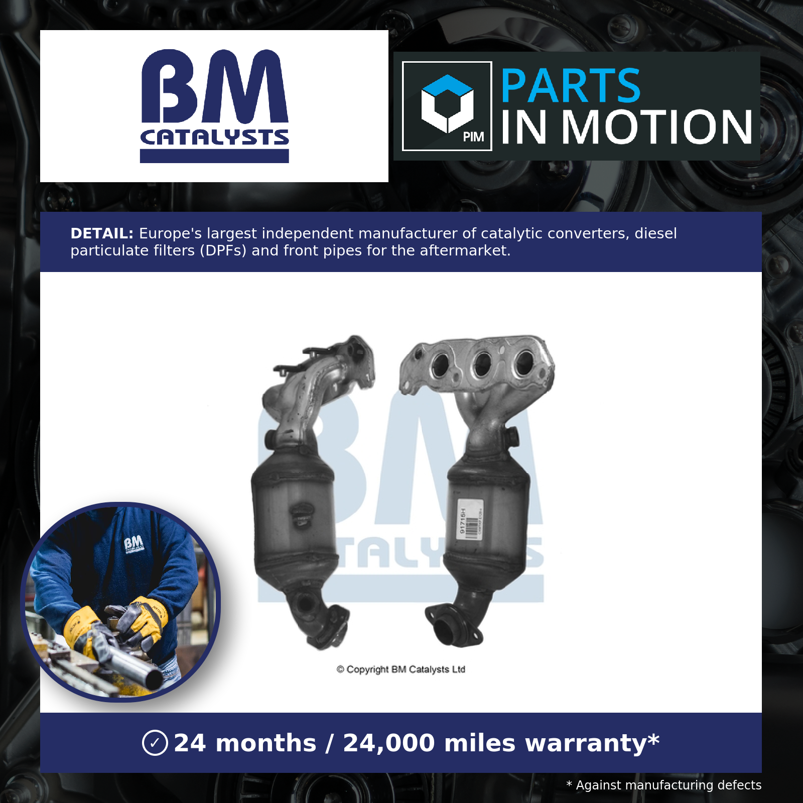 BM Catalysts Catalytic Converter Type Approved BM91715H [PM921882]