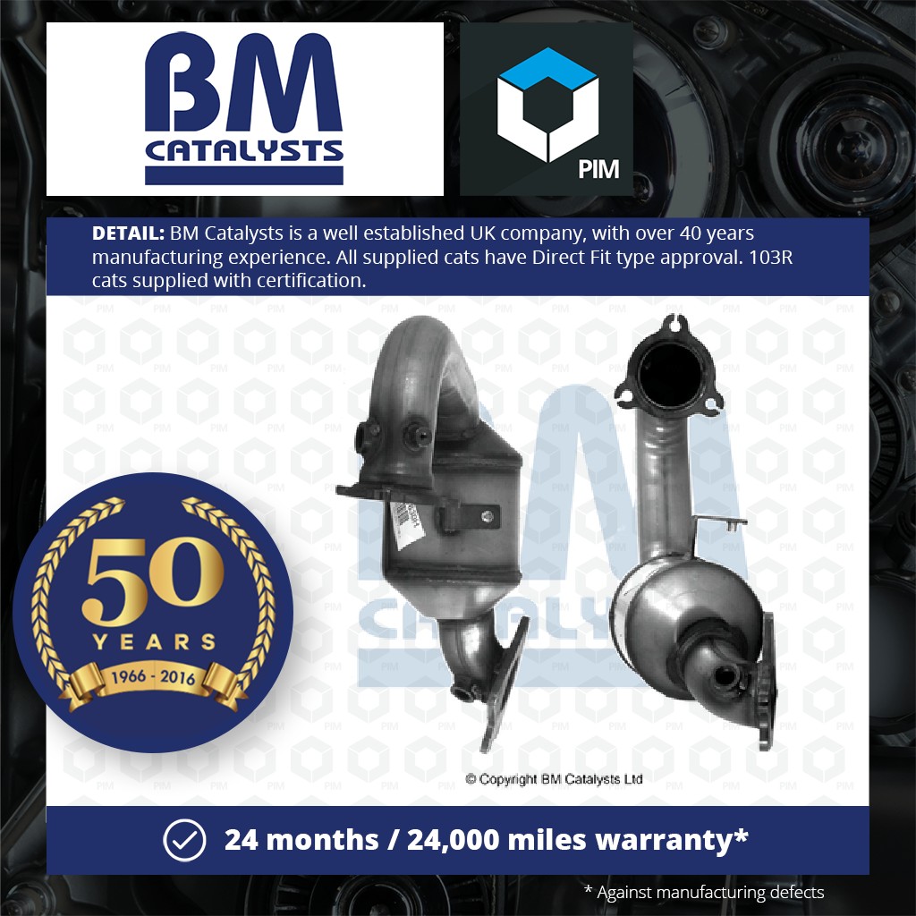 BM Catalysts Catalytic Converter Type Approved + Fitting Kit Front BM91630HK [PM2076842]