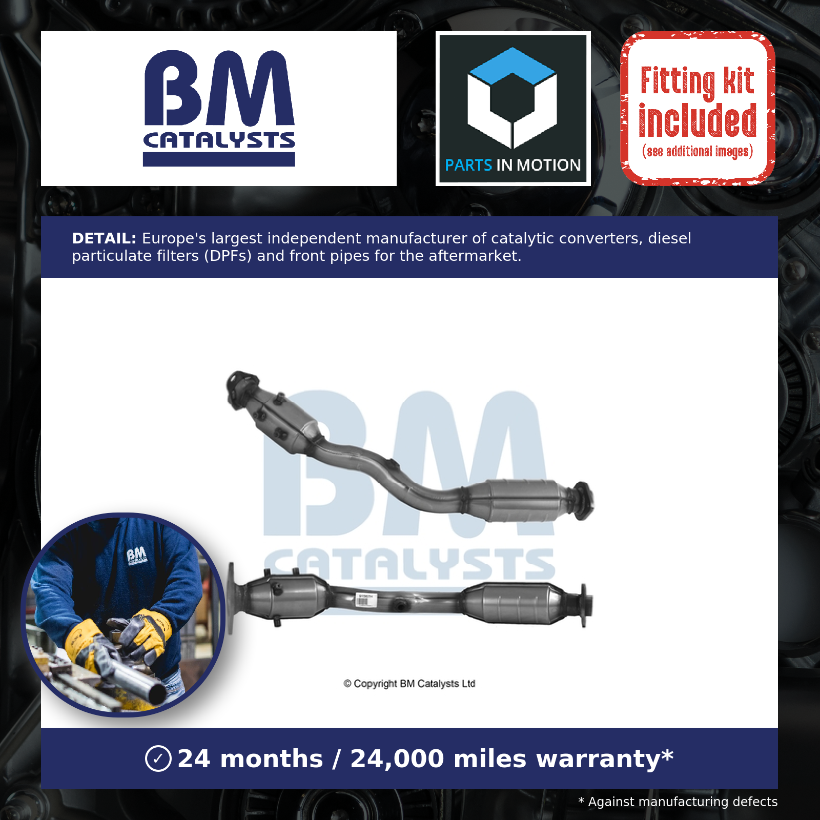 Approved Petrol Catalytic Converter Euro Level 4 BM91567H - Image 9