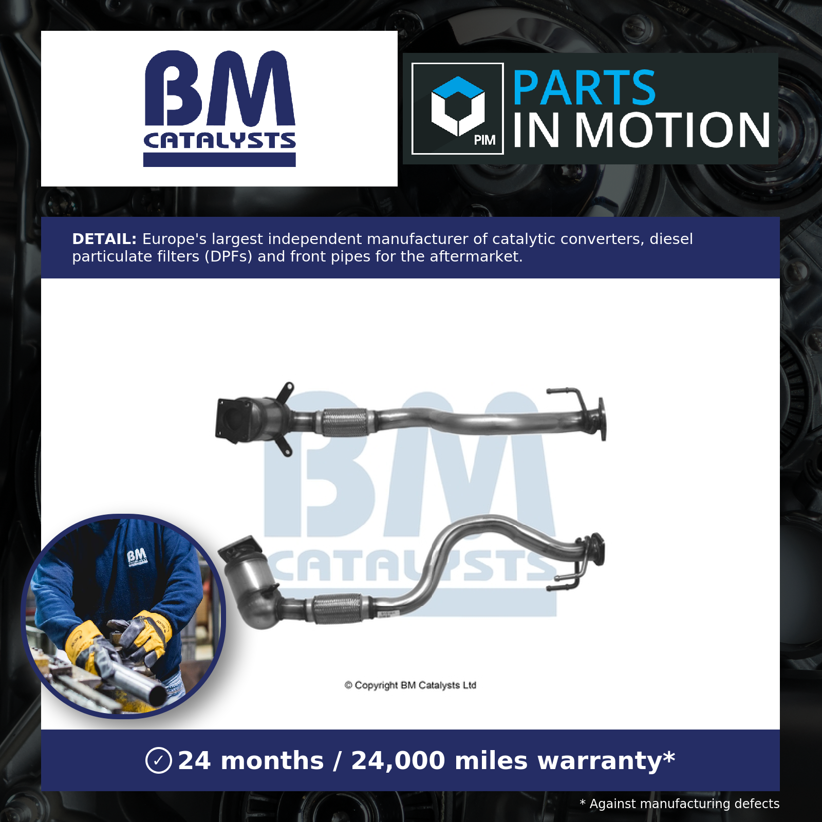 BM Catalysts Catalytic Converter Type Approved BM91518H [PM403892]