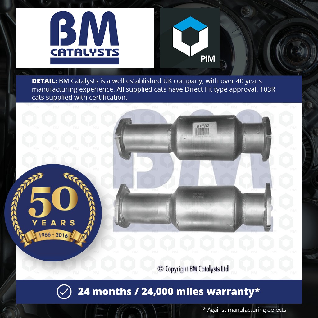 BM Catalysts Catalytic Converter Type Approved + Fitting Kit Rear BM91502HK [PM2076678]