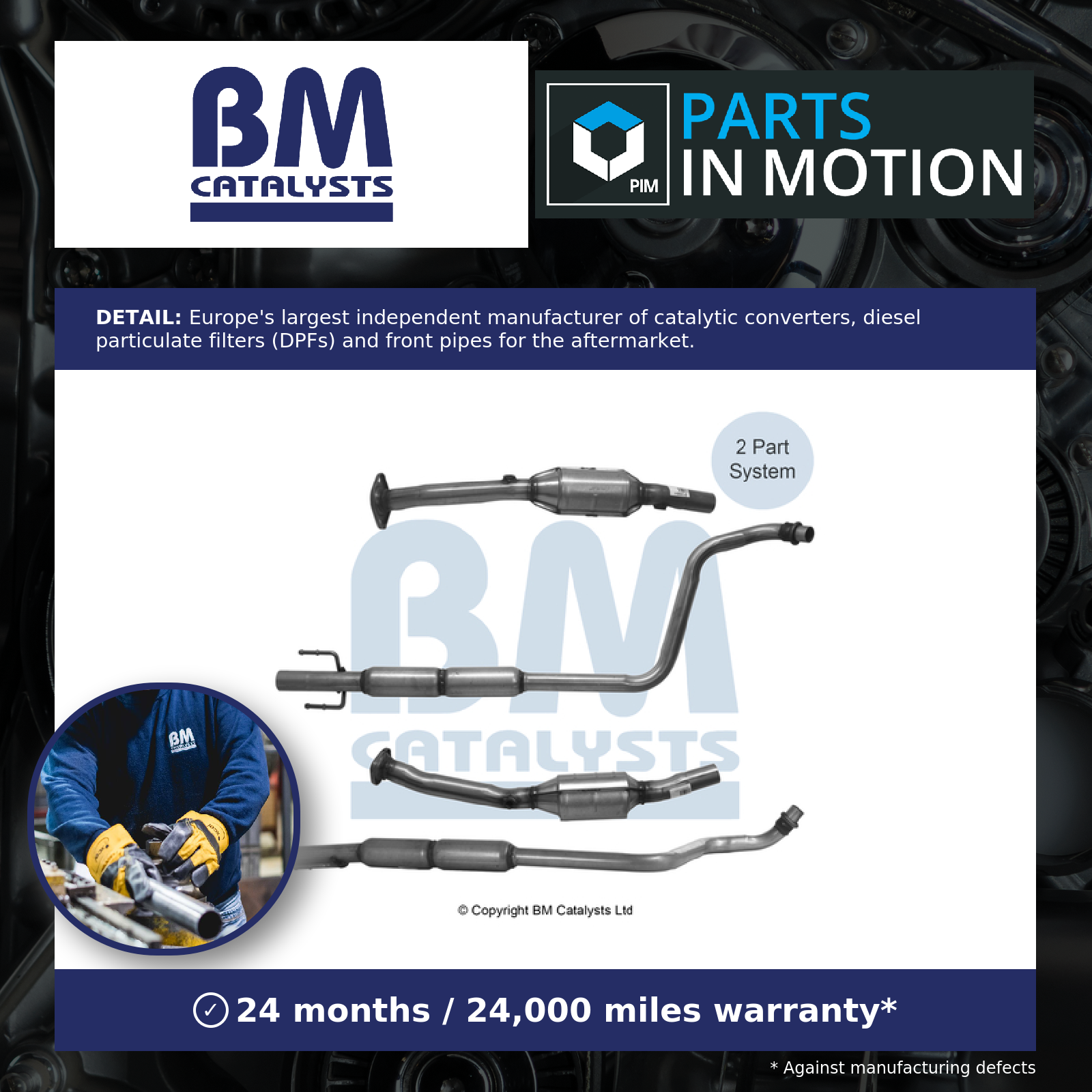 BM Catalysts Catalytic Converter Type Approved BM91298H [PM336623]