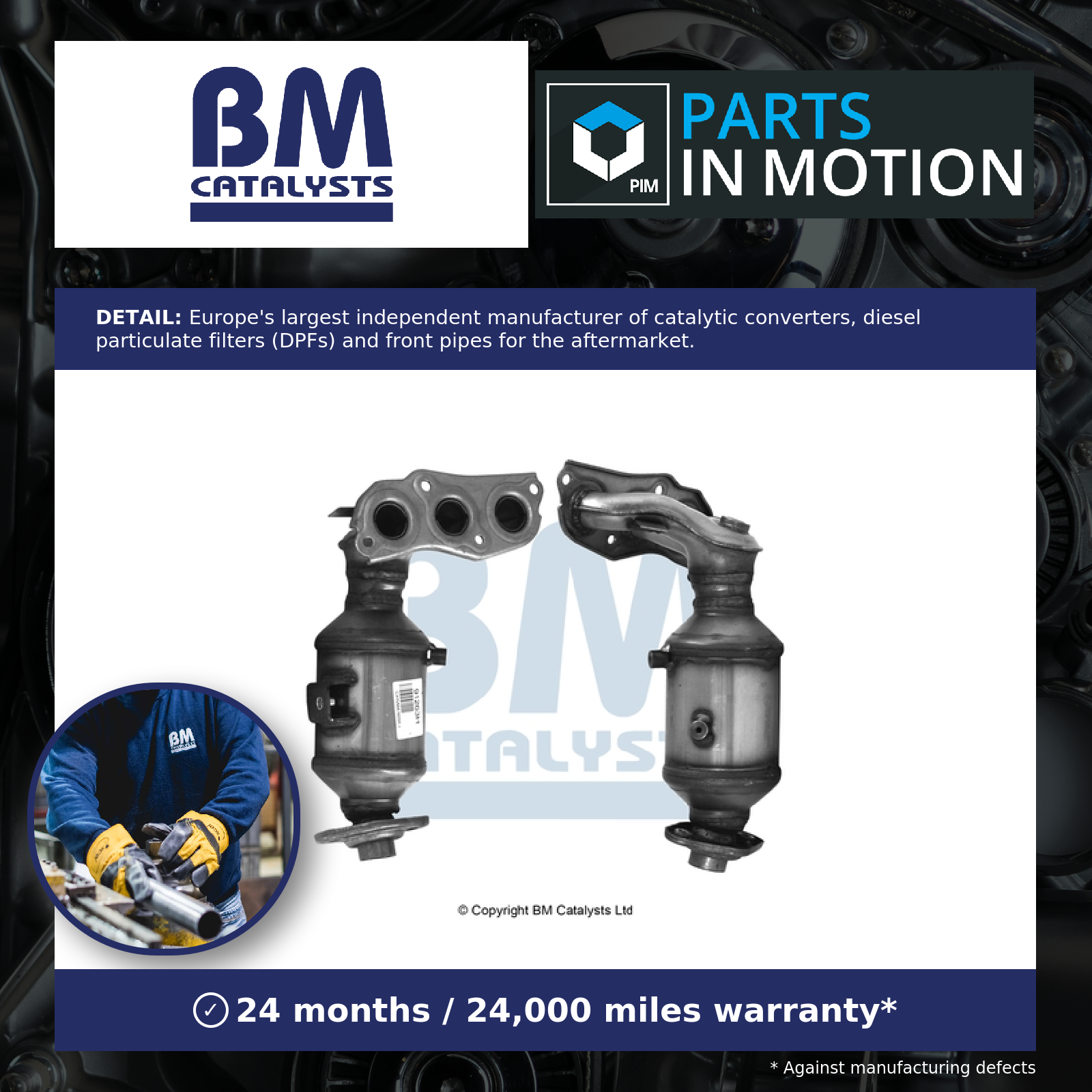 BM Catalysts Catalytic Converter Type Approved BM91263H [PM338756]