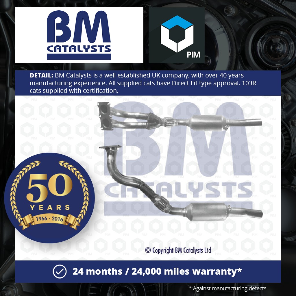 BM Catalysts Catalytic Converter Type Approved + Fitting Kit Front BM91198HK [PM2076136]