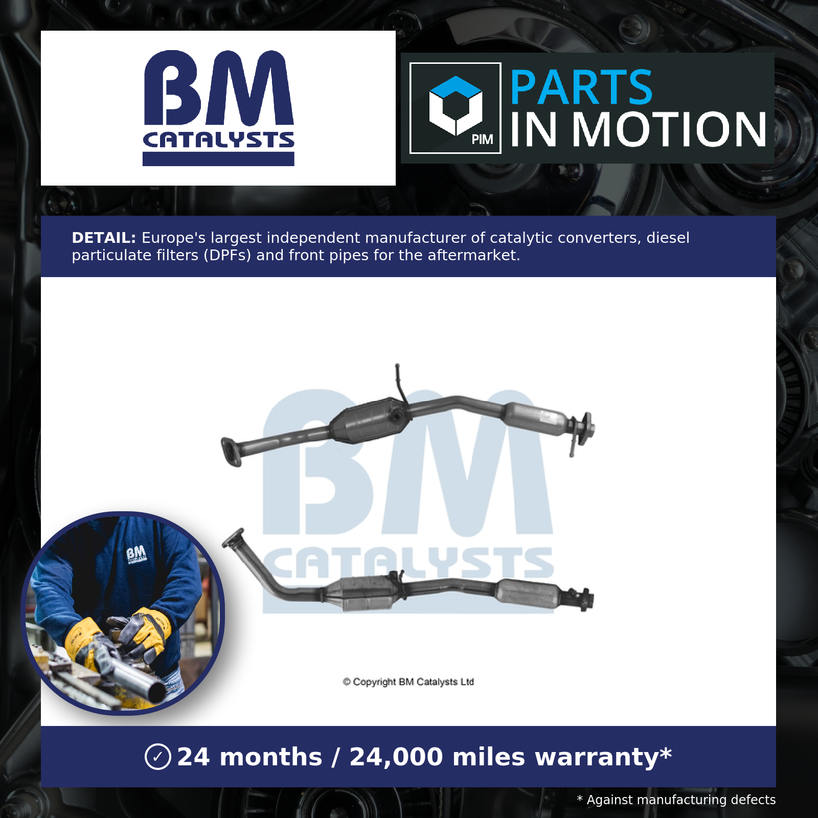 BM Catalysts Catalytic Converter Type Approved BM91156H [PM336016]