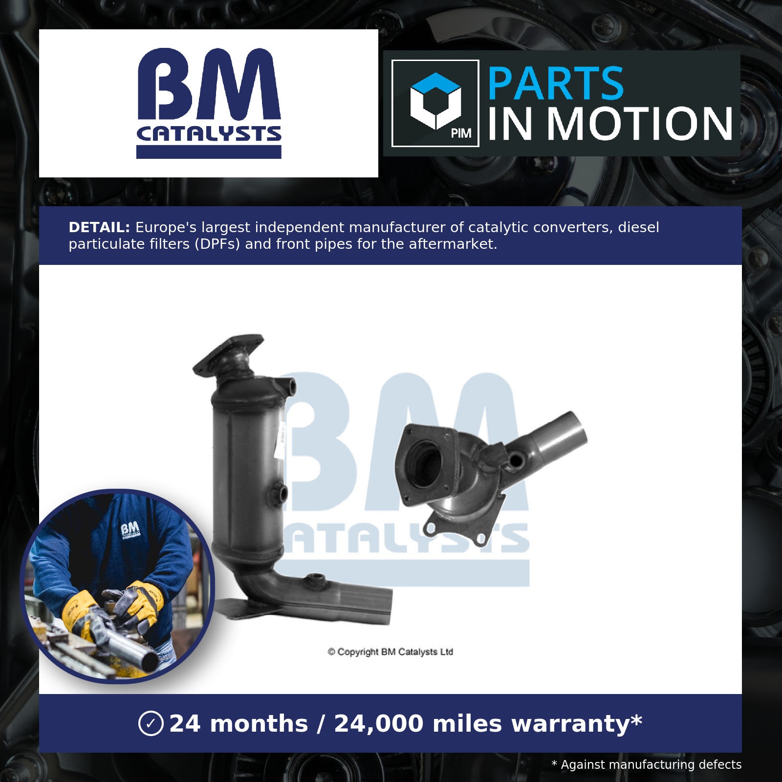 BM Catalysts Catalytic Converter Type Approved Right BM90848H [PM334765]